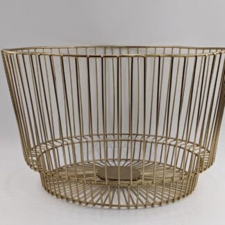 Lot # 155 - Metal Wire Basket with Gold Finish