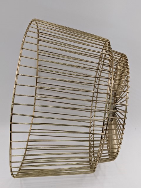 Lot # 155 – Metal Wire Basket with Gold Finish - Image 3