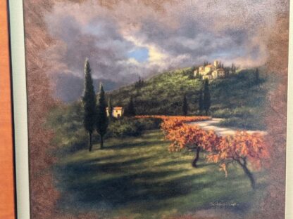 Lot # 1 – Fine Art: Framed Robert Copple Painting on Canvas “Dreams of Tuscany” Limited Edition Signed & Numbered 19/99 Large 36.5×36.5 - Image 2