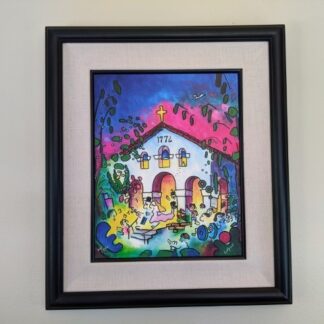 Lot # 9 - Mission San Luis Obispo de Tolosa 1772 Framed Painting by John Landon Signed and Numbered 35/295