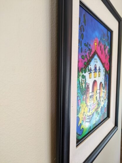 Lot # 9 – Mission San Luis Obispo de Tolosa 1772 Framed Painting by John Landon Signed and Numbered 35/295 - Image 6