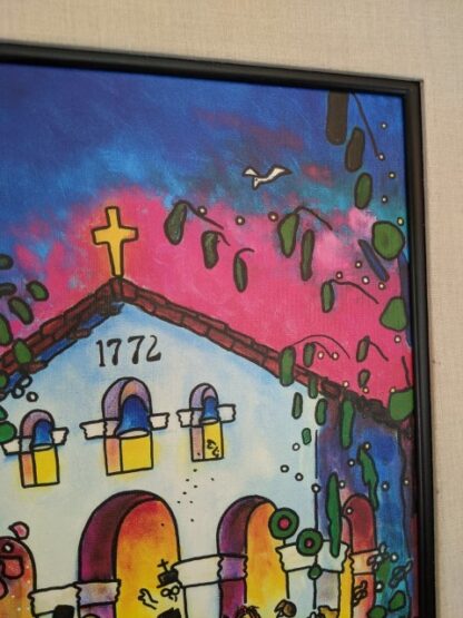 Lot # 9 – Mission San Luis Obispo de Tolosa 1772 Framed Painting by John Landon Signed and Numbered 35/295 - Image 7