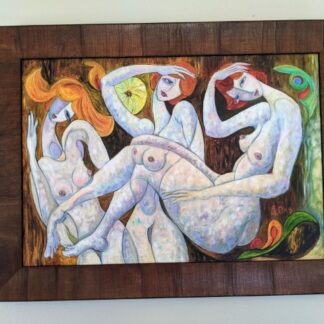 Lot # 20 - Fine Art- Limited Edition Framed Leon Oks "Friends" Signed painting