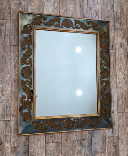 Lot # 12 –  Beautiful Large Beveled Mirror with Greek Leaf Scrolling in Antique Gold 36 x 44 - Image 2