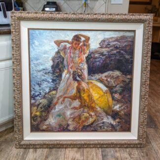 Lot # 8 - Fine Art: "Cala en Mallaorca" By Royo Framed Limited Edition Signed Serigraph w/ Certificate of Authenticity # 17/160 (Large)