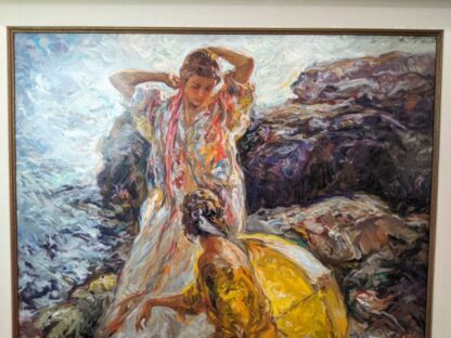 Lot # 8 – Fine Art: “Cala en Mallaorca” By Royo Framed Limited Edition Signed Serigraph w/ Certificate of Authenticity # 17/160 (Large) - Image 6