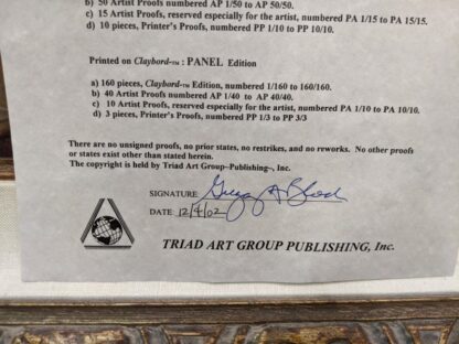 Lot # 8 – Fine Art: “Cala en Mallaorca” By Royo Framed Limited Edition Signed Serigraph w/ Certificate of Authenticity # 17/160 (Large) - Image 16