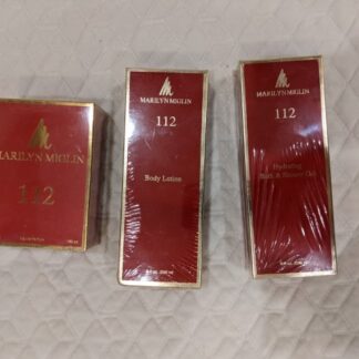 Lot # 50 - Set of 3 Marilyn Miglin 112 NIB SEALED Eau De Parfum 3.4oz Body Lotion 8oz Creme