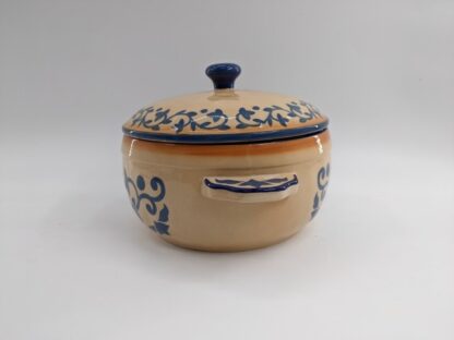 Lot # 57 – LIDIA BASTIANICH HAND PAINTED COVERED CASSEROLE STONEWARE - Image 2