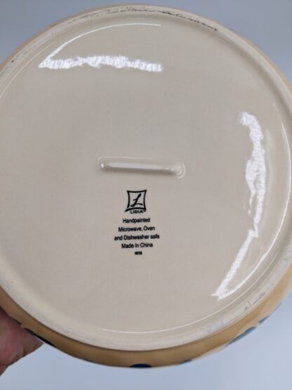 Lot # 57 – LIDIA BASTIANICH HAND PAINTED COVERED CASSEROLE STONEWARE - Image 6