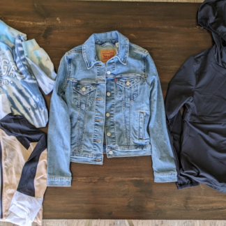 Lot # 135 - Lot of Womens Jackets - Levis, New Balance and Nike Size Small